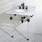 Fauceture 30X22 Marble Vanity Top W/ Acrylic Feet Combo, Marble/Bronze KVPB30MA5 - alternate 7